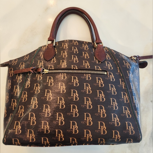 Dooney & Bourke Black and Brown Monogram Bag - Picture 8 of 16